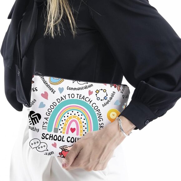 School Counselor Gift It’s A Good Day To Teach Coping Skills Zipper Pouch Makeup - Picture 4 of 6